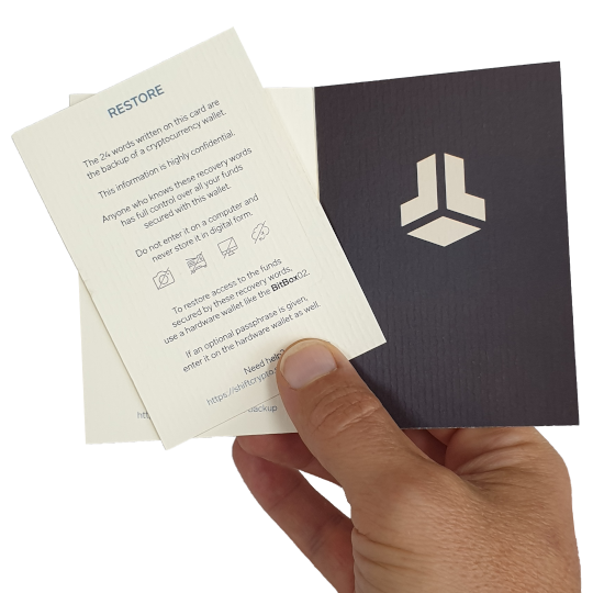 Pack de 3 Cartes de Sauvegarde - Protection par lamination - BB