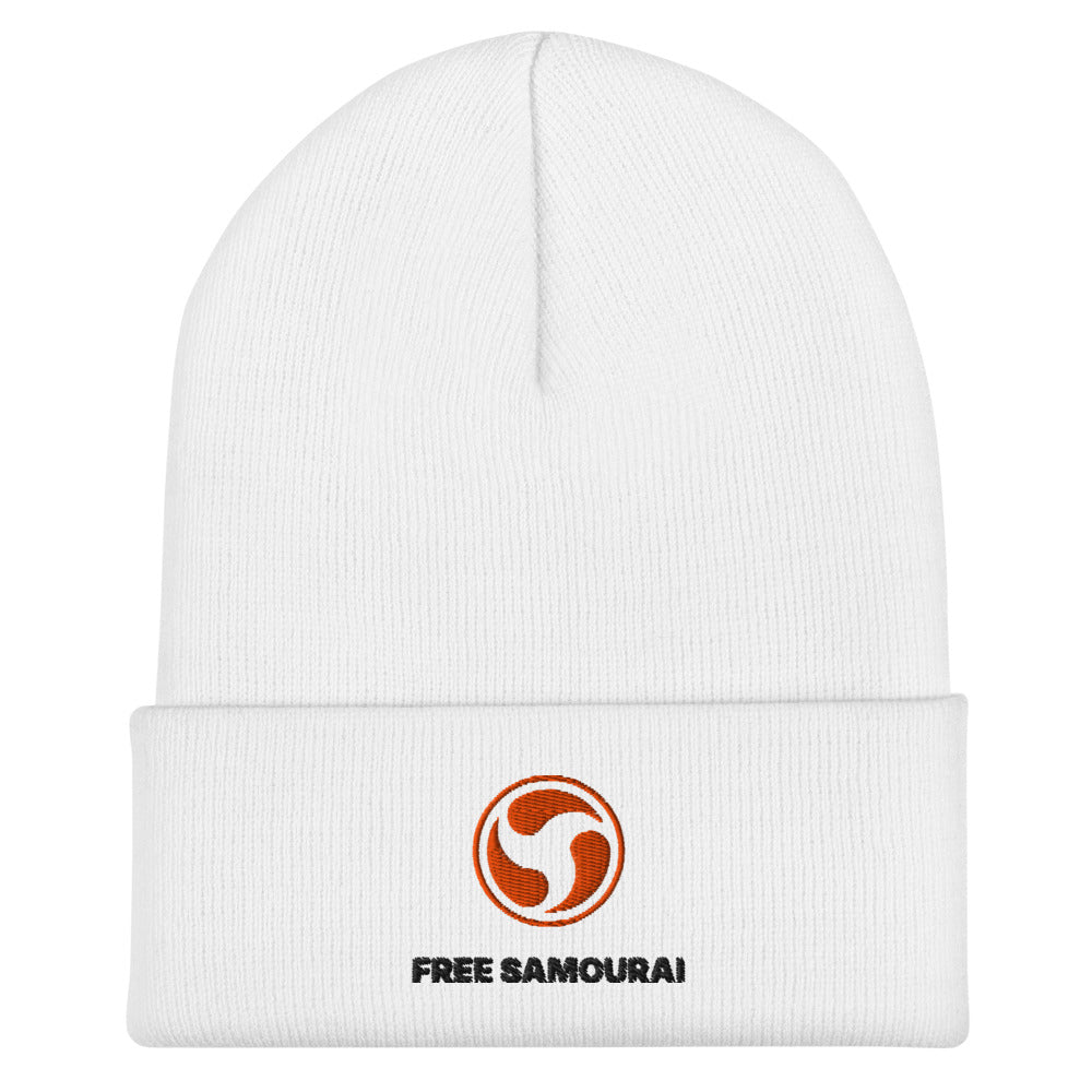 Bonnet Free Samourai Mitsudomoe, blanc