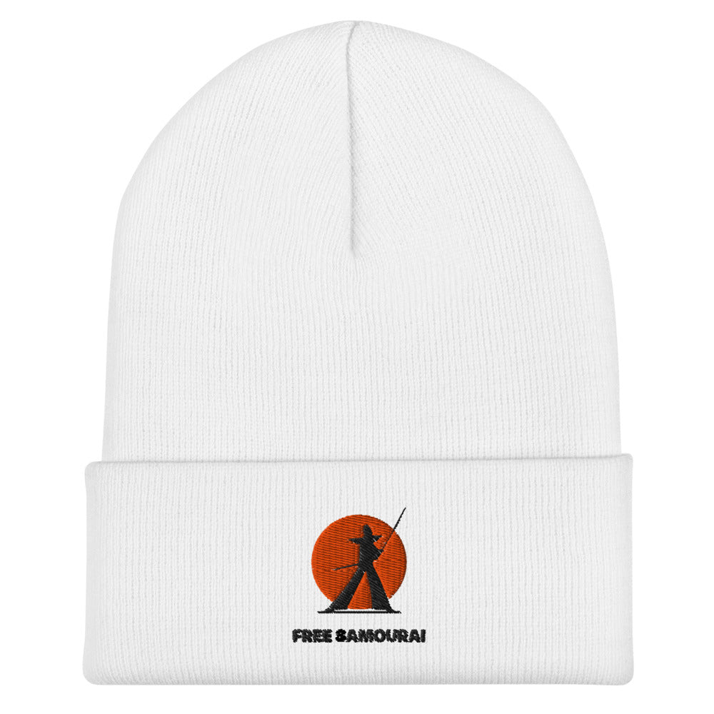 Bonnet Free Samourai Samouraï au sabre, blanc