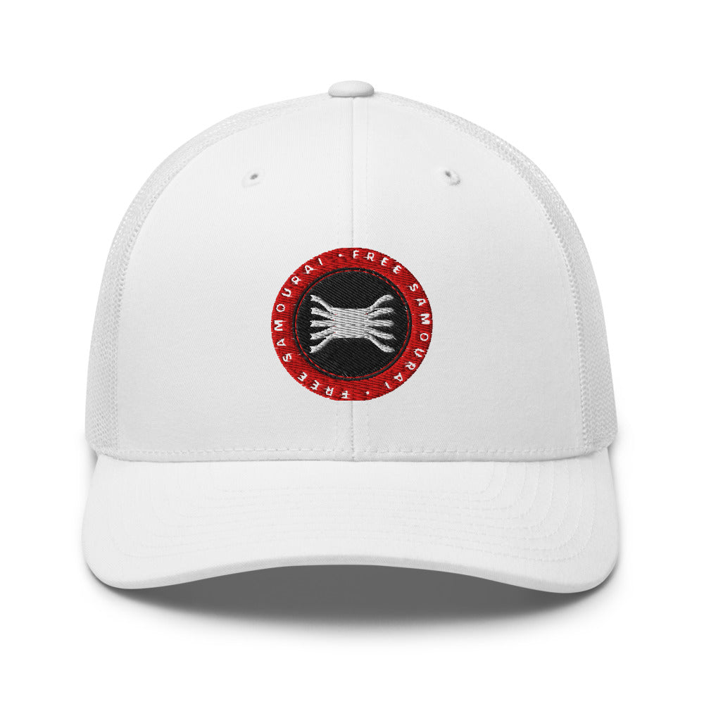 Casquette Trucker Free Samourai Sceau coinjoin, blanc