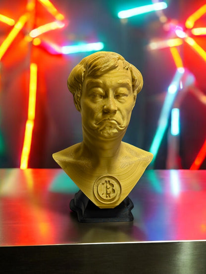 Buste de Satoshi imprimé en 3D - BB