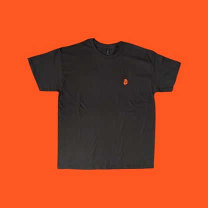 Bitcoin Embroidered T-Shirt "Orange"