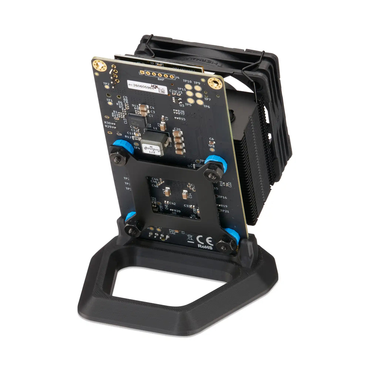 Bitaxe Gamma 603, face arrière de la carte avec le radiateur Copperzilla 2.0