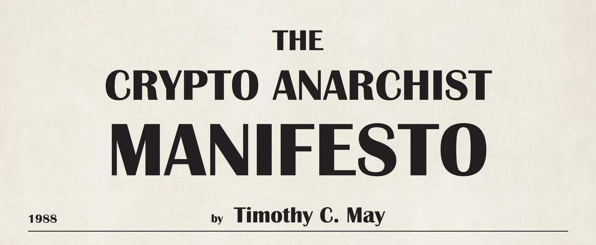 Affiche The Crypto Anarchist Manifesto, gros plan sur le titre