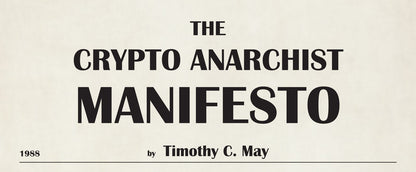 Affiche The Crypto Anarchist Manifesto, gros plan sur le titre