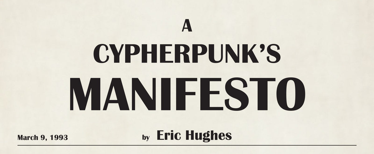 Affiche A Cypherpunk's Manifesto, gros plan sur le titre