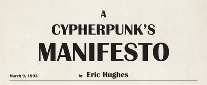 Affiche A Cypherpunk's Manifesto, gros plan sur le titre