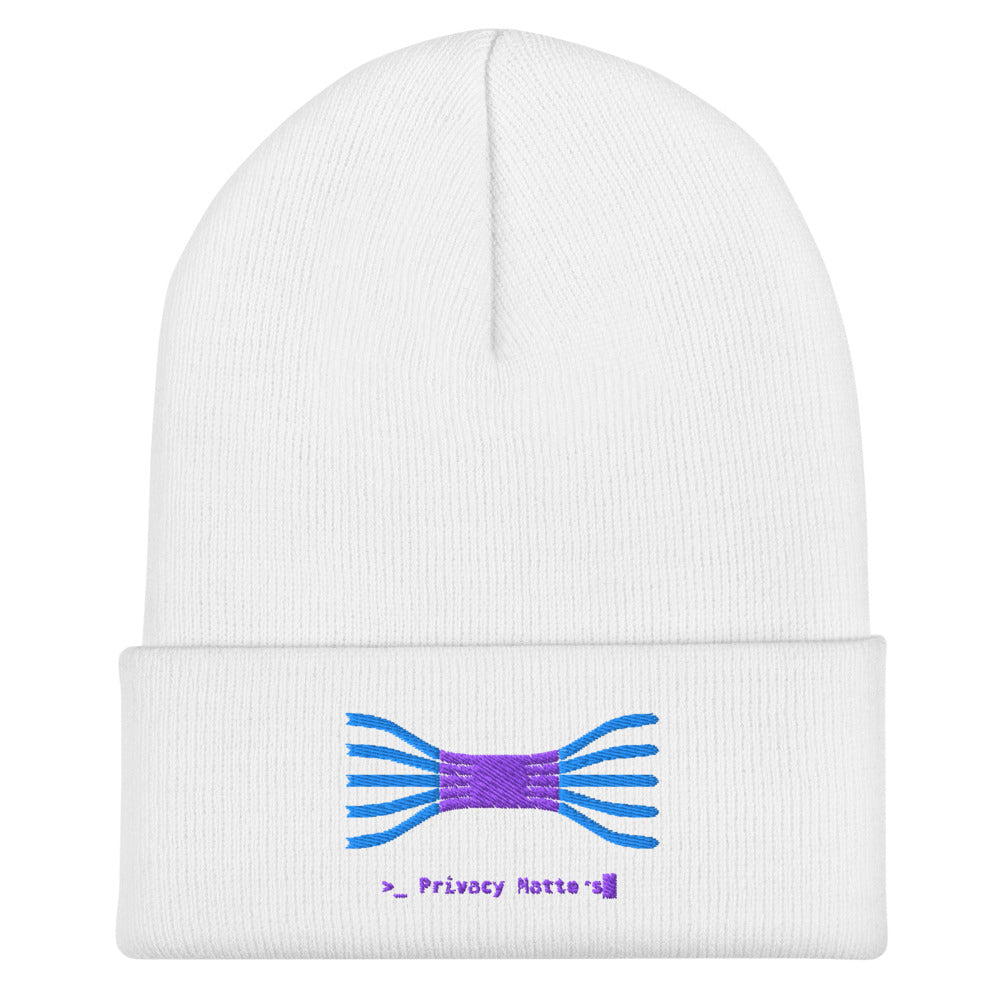 Bonnet Privacy Matters blanc