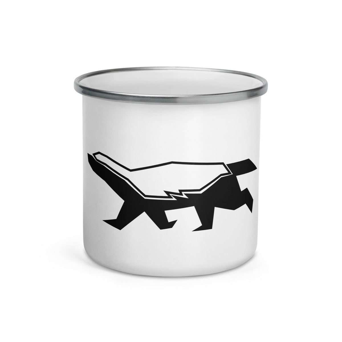 Mug émaillé "Honey Badger Noir" – exemplaire boutique