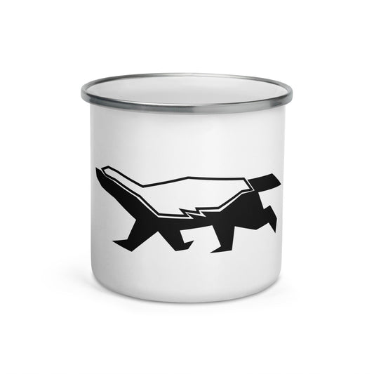 Mug émaillé "Honey Badger Noir" – exemplaire boutique
