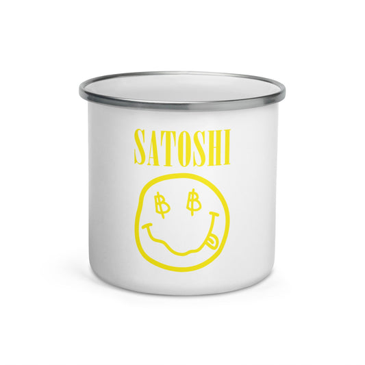 Mug émaillé "Satoshi Nirvana" – exemplaire boutique