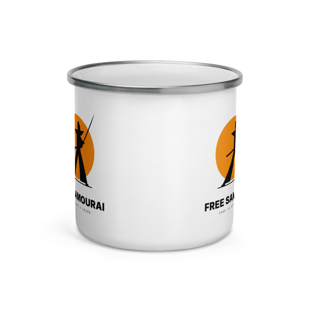 Mug émaillé Free Samourai Samouraï au sabre, vue 3