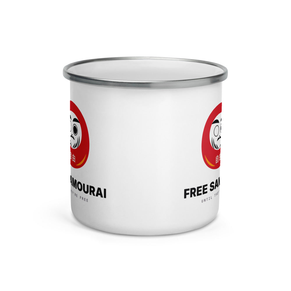 Mug émaillé Free Samourai Daruma, vue 3