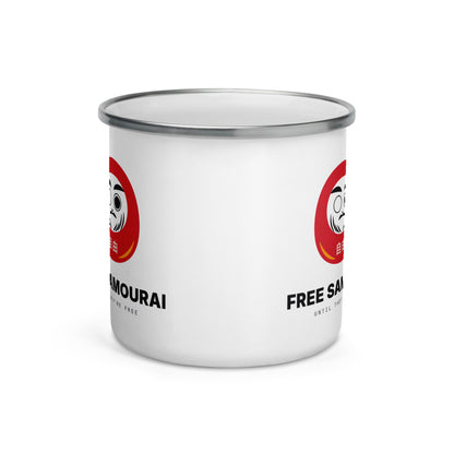 Mug émaillé Free Samourai Daruma, vue 3