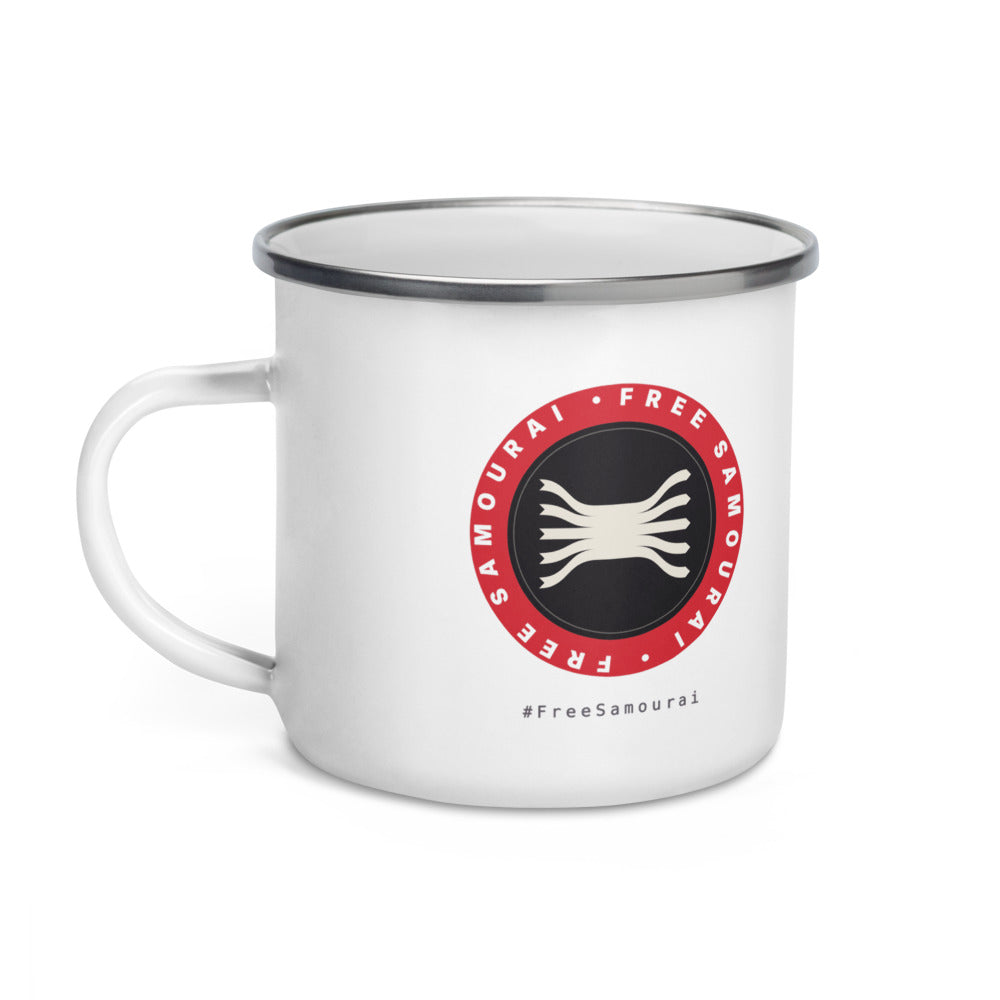Mug émaillé Free Samourai Sceau coinjoin, vue 2