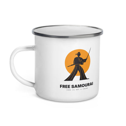 Mug émaillé Free Samourai Samouraï en hakama, vue 2