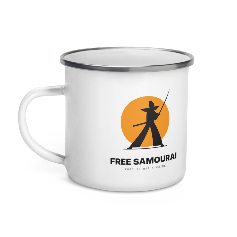 Mug émaillé Free Samourai Samouraï au sabre, vue 2