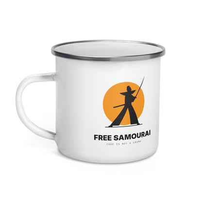 Mug émaillé Free Samourai Samouraï au sabre, vue 2
