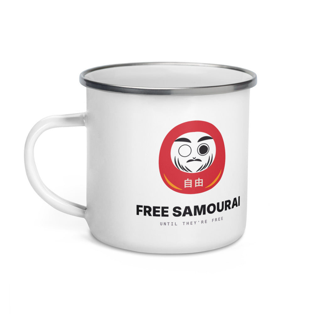 Mug émaillé Free Samourai Daruma, vue 2