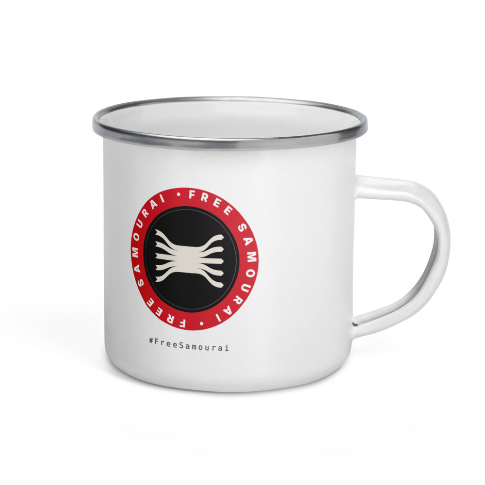 Mug émaillé Free Samourai Sceau coinjoin, vue 1