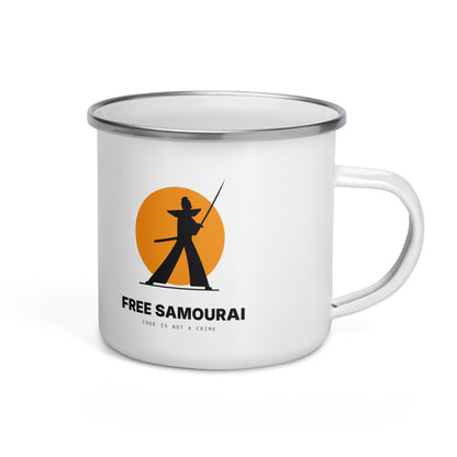 Mug émaillé Free Samourai Samouraï au sabre, vue 1