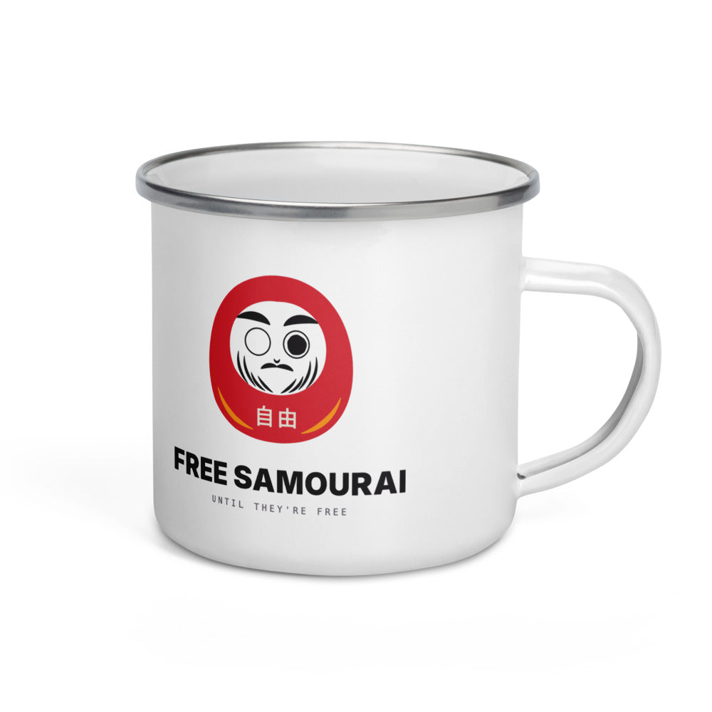 Mug émaillé Free Samourai Daruma, vue 1