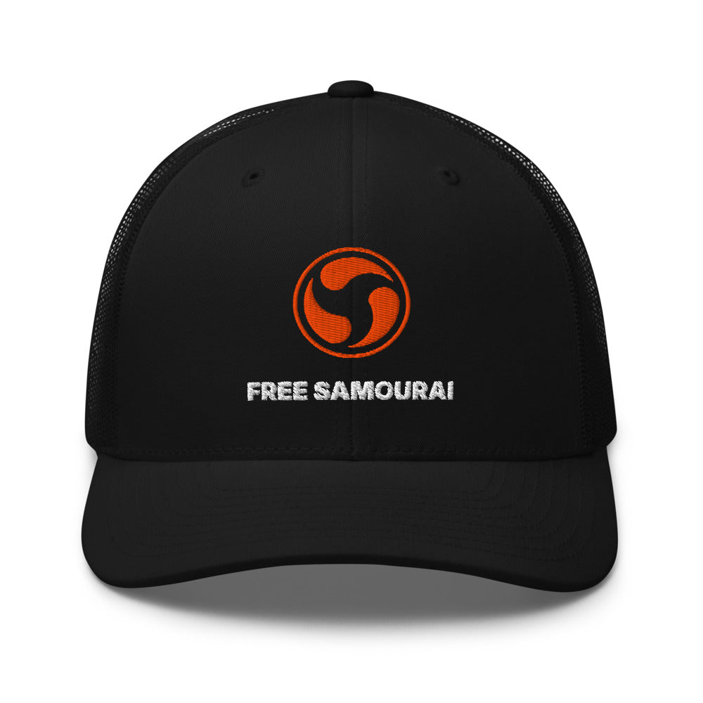 Casquette Trucker Free Samourai Mitsudomoe, noir