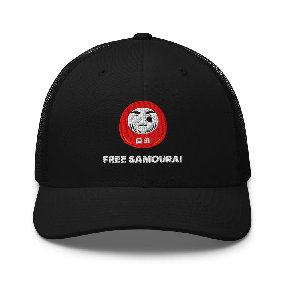 Casquette Trucker Free Samourai Daruma, noir