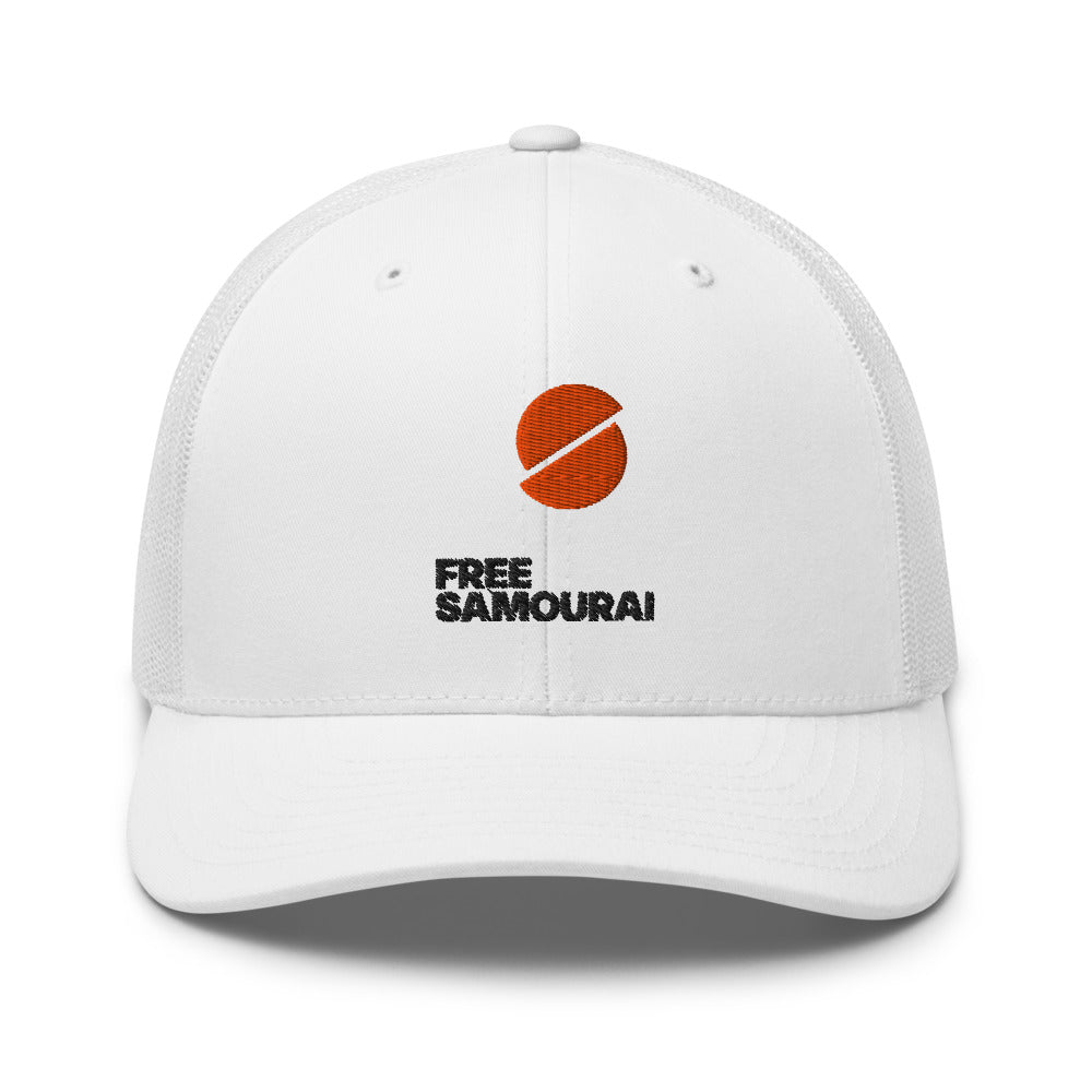 Casquette Trucker Free Samourai Soleil tranché, blanc