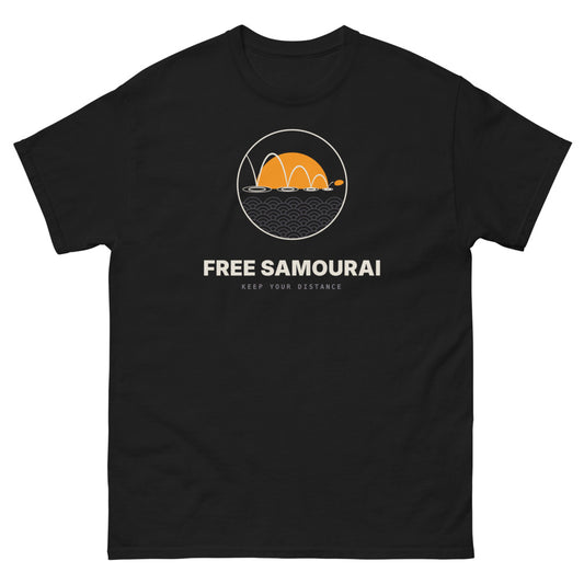 T-shirt Free Samourai Mizukiri Ricochet, noir, devant
