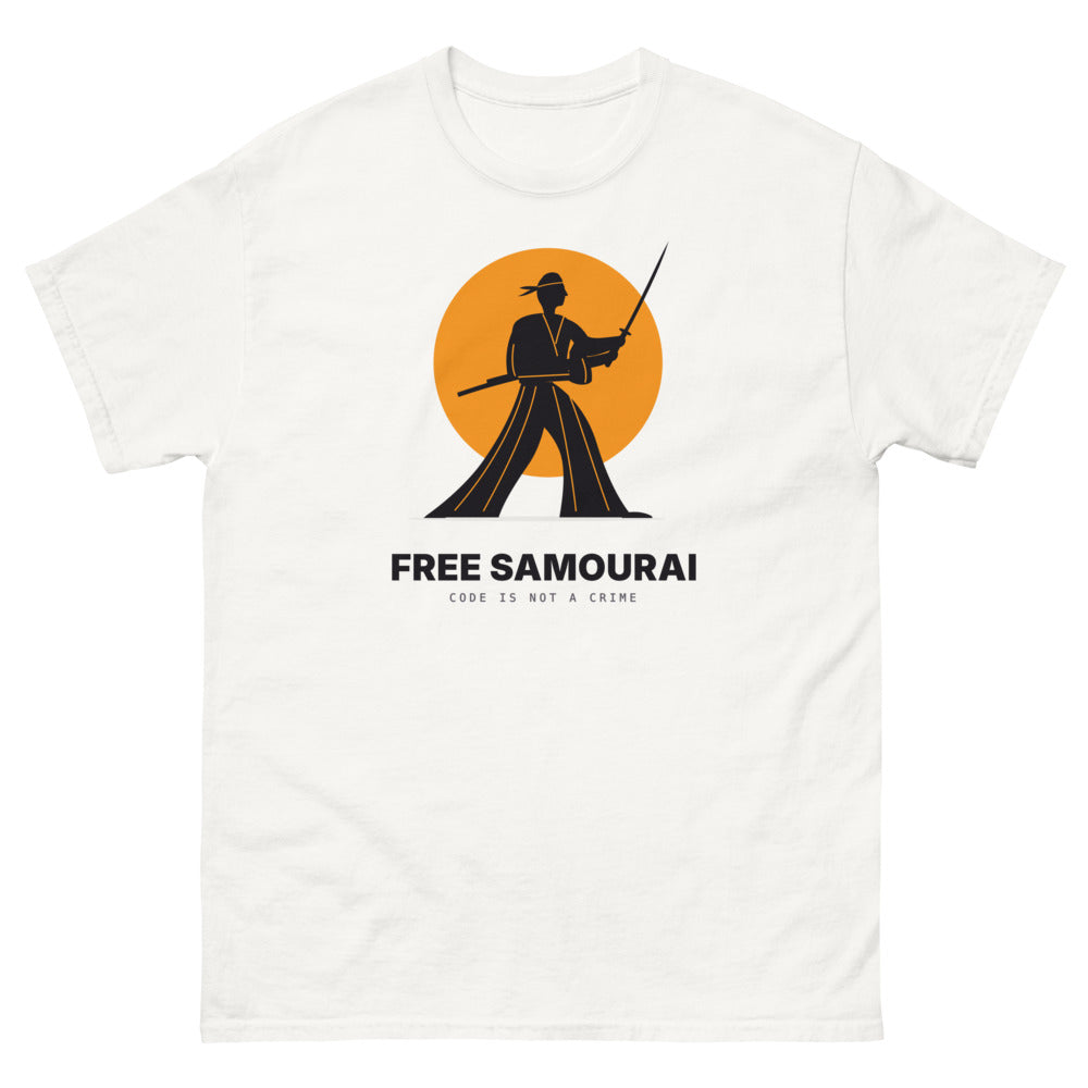 T-shirt Free Samourai Samouraï en hakama, blanc, devant