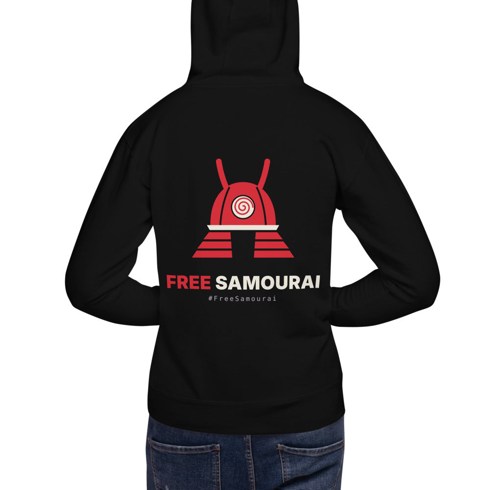 Sweat à capuche Free Samourai Kabuto Whirlpool, noir, dos