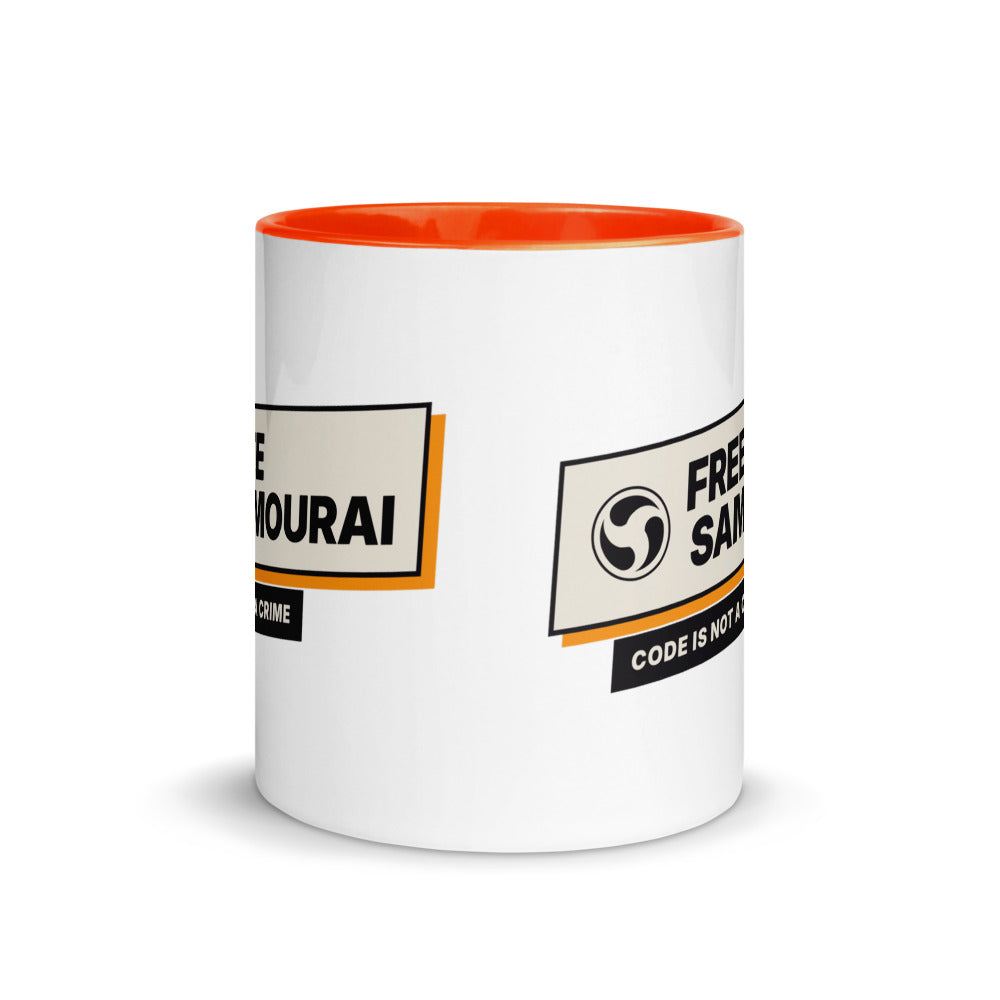 Mug céramique Free Samourai Code Is Not a Crime, vue 3