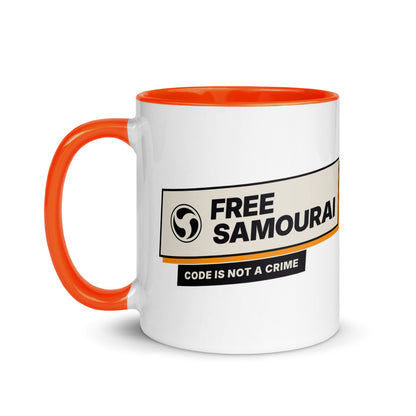 Mug céramique Free Samourai Code Is Not a Crime, vue 2
