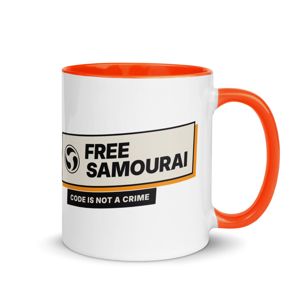 Mug céramique Free Samourai Code Is Not a Crime, vue 1