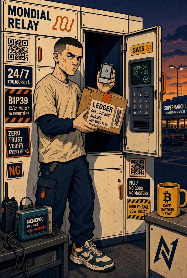 Illustration : retrait d'un colis dans un locker Mondial Relay