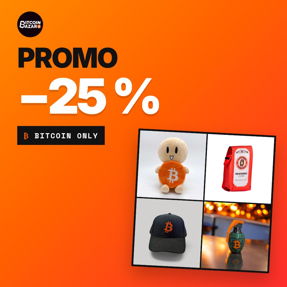 Promo −25 %, bitcoin only